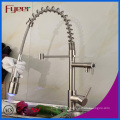 Brush Nickle Pull-Down 3 Color LED Kitchen Sink Faucet (QH0783SSF)